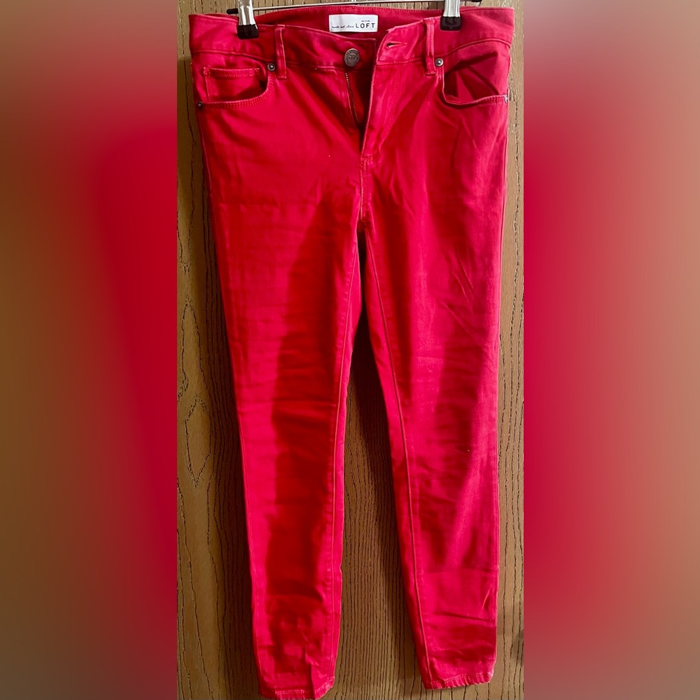 LOFT Red Women's Skinny Jeans